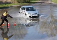 Gecombineerde rem en uitwijk oefening